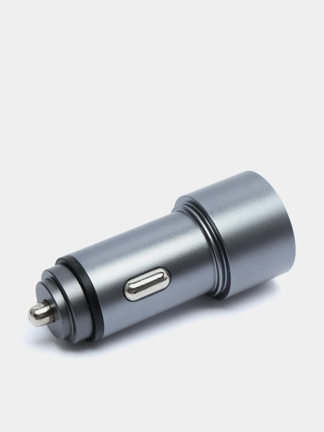 Серый автомобильное зарядное устройство, 2 USB, 3.1А, быстрая зарядка 18 Вт