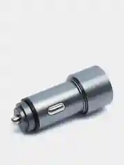 Серый автомобильное зарядное устройство, 2 USB, 3.1А, быстрая зарядка 18 Вт