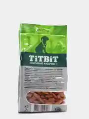 Лакомство для щенков TiTBiT, хрустящие подушечки со вкусом кролика и творога, 95г