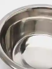 Миска металлическая с резиновым ободком эконом для собак/животных