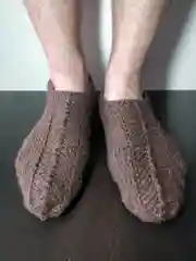 Коричневый следки мужские,вязанные,ручная работа