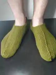 Хаки следки мужские,вязанные,ручная работа