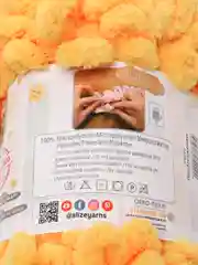 Желтый пряжа Alize Puffy, петельки большие, микрополиэстер, 100 г, 9 м
