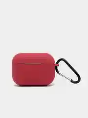 Багровый силиконовый чехол для Airpods Pro, с карабином
