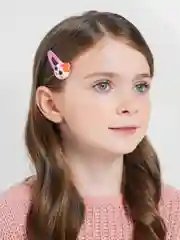 Белый заколки детские, длина 5.5 см