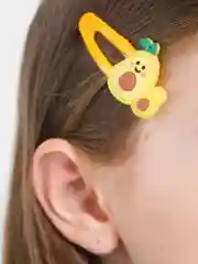 Белый заколки детские, длина 5.5 см