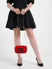 Красный клатч женский, сумка женская