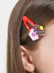 Желтый заколки детские