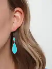 Бирюзовый серьги капля