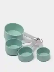 Мятный набор мерных ложек, стаканов, 4 штуки