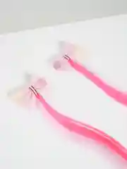 Розовый детские цветные пряди на заколках