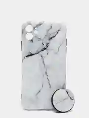 Бежевый меланж чехол для iPhone 11, с принтом