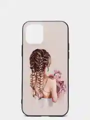Бежевый чехол для Iphone 12, 12PRO c принтом