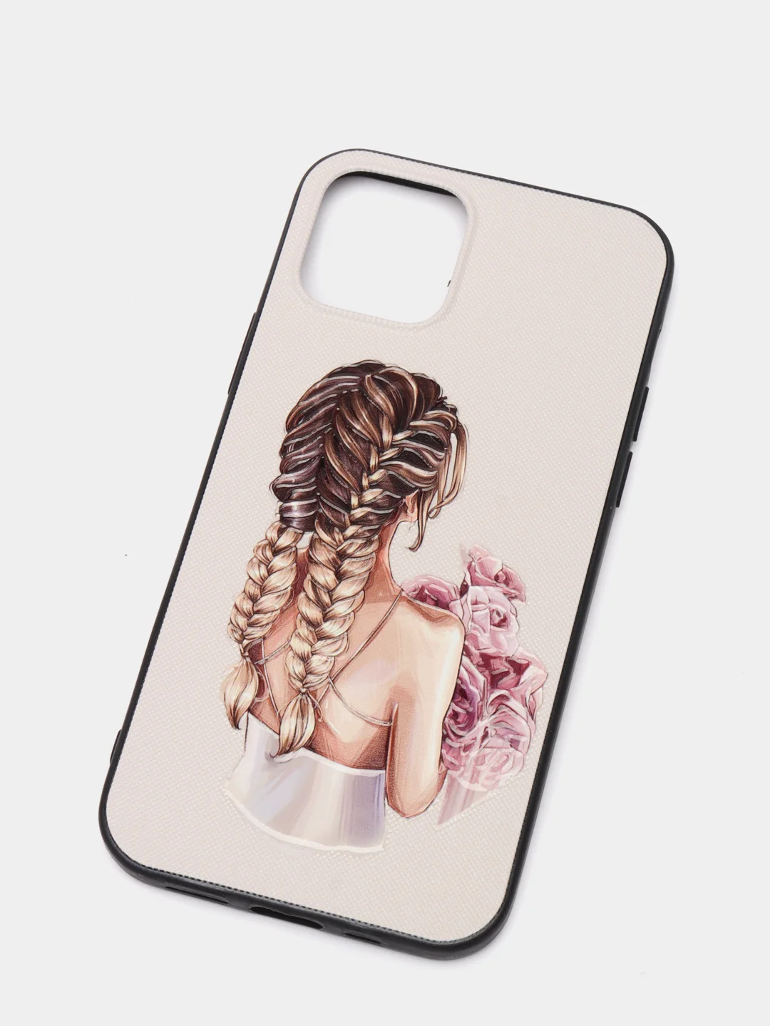 Бежевый чехол для Iphone 12, 12PRO c принтом