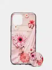 Кремовый чехол для Iphone 12, 12PRO c принтом