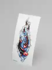 Серебряный татуировки "Животные и растения", 21*10 см