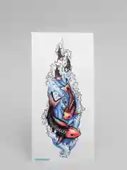 Серебряный татуировки "Животные и растения", 21*10 см