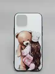 Бежевый меланж чехол для Iphone 12, 12PRO c принтом