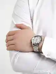 Серебряный мужские наручные часы, подарочный набор