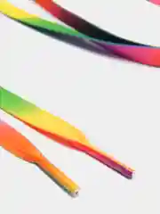 Лавандовый шнурки радужные