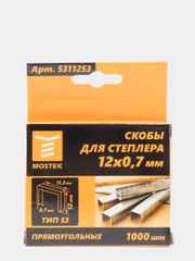 Скобы для строительного / мебельного степлера, 12 мм, 1000 штук
