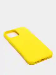 Желтый чехол для iPhone 13, 13 Pro, 13 Pro Max силиконовый с микрофиброй