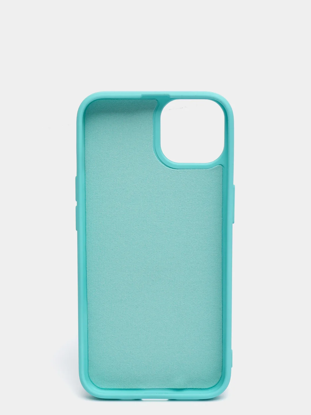 Бирюзовый чехол для iPhone 13, 13 Pro, 13 Pro Max силиконовый с микрофиброй