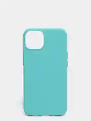 Бирюзовый чехол для iPhone 13, 13 Pro, 13 Pro Max силиконовый с микрофиброй