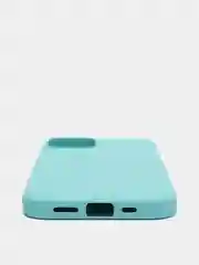 Бирюзовый чехол для iPhone 13, 13 Pro, 13 Pro Max силиконовый с микрофиброй