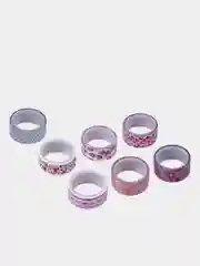 Клейкие WASHI-ленты для декора "Сердца", 0,015 х 3 м, 7 шт