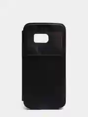 Черный чехол-книга Samsung/Самсунг S7 EDGE,с окном,подставкой