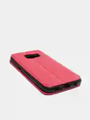 Розовый чехол-книга Samsung/Самсунг S7 EDGE,с окном,подставкой