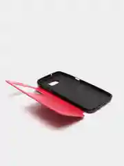 Розовый чехол-книга Samsung/Самсунг S7 EDGE,с окном,подставкой