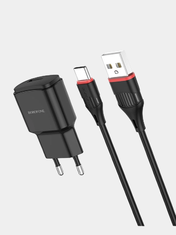 Сетевое зарядное устройство для Type-C Borofone BA48A, 2.1A блок питания для андройд