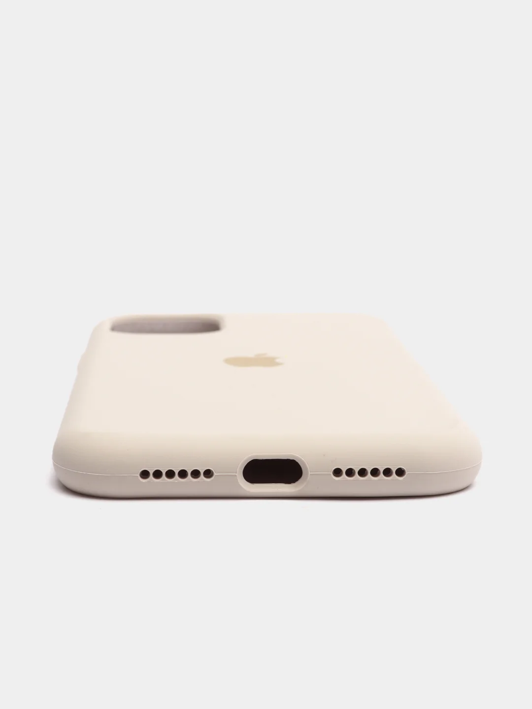 Светло-бежевый чехол Silicone Case для iPhone 11 с закрытым низом