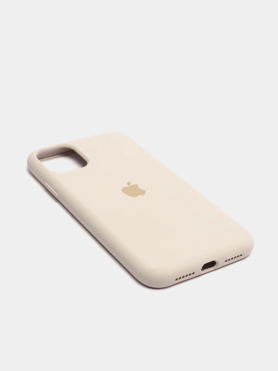 Светло-бежевый чехол Silicone Case для iPhone 11 с закрытым низом