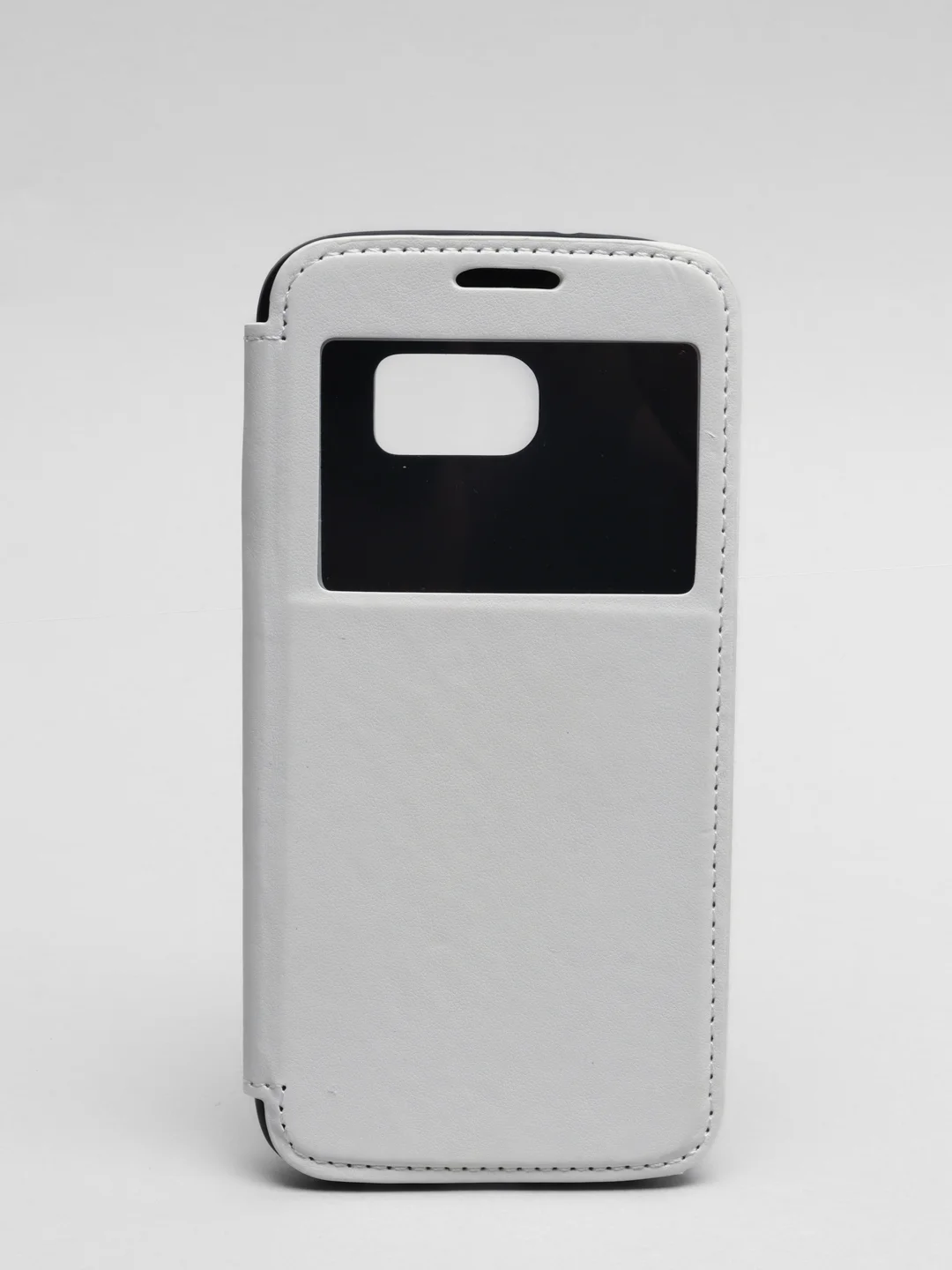 Белый чехол-книга Samsung/Самсунг S7 EDGE,с окном,подставкой