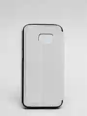 Белый чехол-книга Samsung/Самсунг S7 EDGE,с окном,подставкой