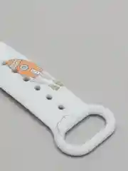 Белый ремешок Mi Band 5 / Mi Band 6, с рисунком, силиконовый