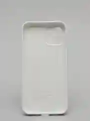 Белый силиконовый чехол iPhone 12, Silicone Case, с закрытым низом и защитой камеры