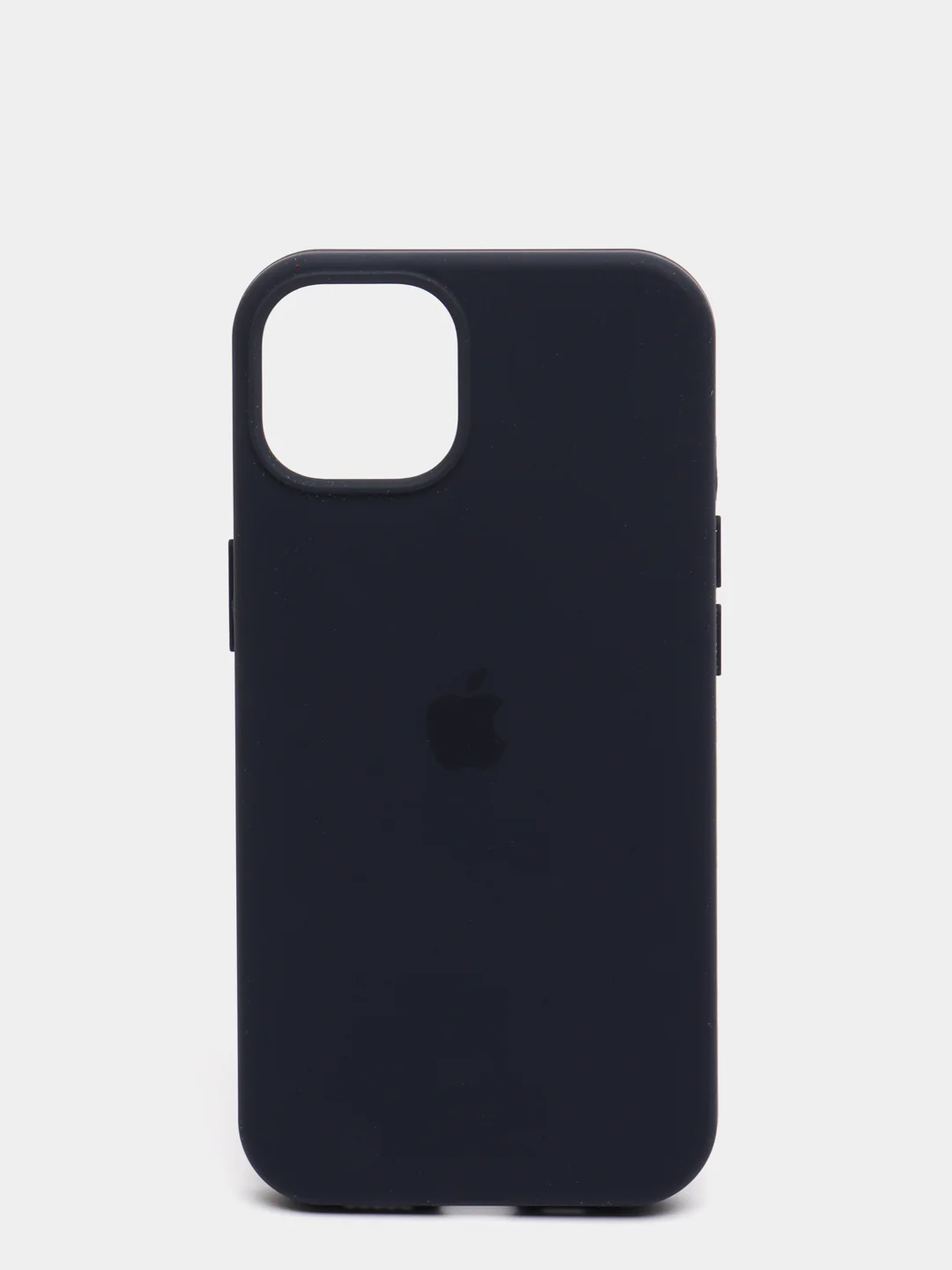 Темно-синий чехол для iPhone 13 Silicone Case закрытый низ с логотипом