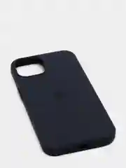 Темно-синий чехол для iPhone 13 Silicone Case закрытый низ с логотипом