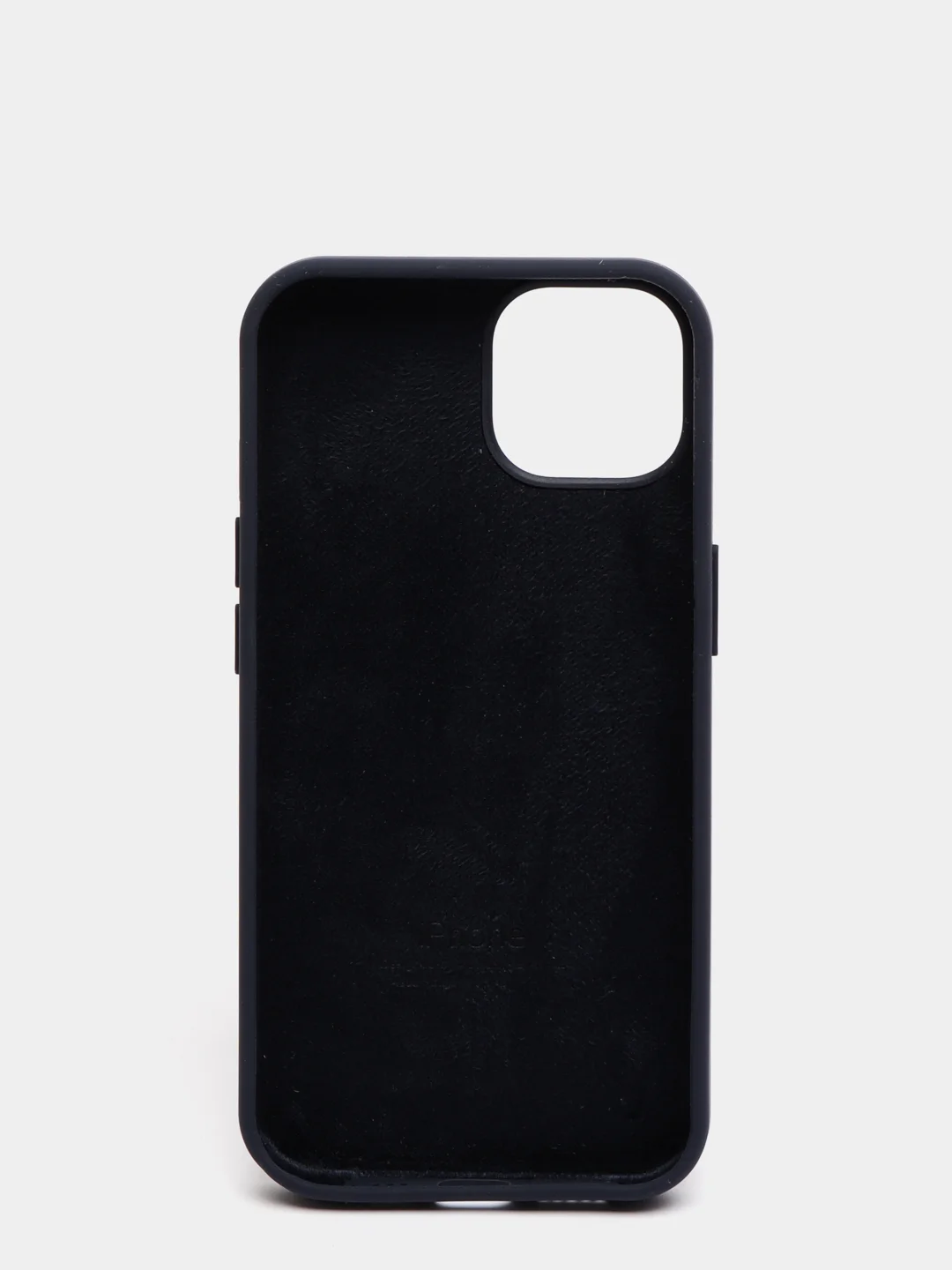 Темно-синий чехол для iPhone 13 Silicone Case закрытый низ с логотипом