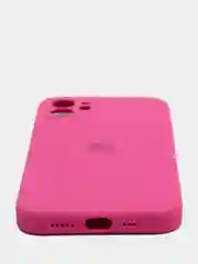 Вишнёвый силиконовый чехол iPhone 12, Silicone Case, с закрытым низом и защитой камеры