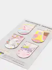 Кораллово-розовый закладки магнитные  пони и единорог, в наборе 4 закладки