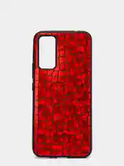 Красный чехол Huawei Honor 30, Honor 30 Premium, Хуавей Хонор 30 силиконовый имитация змеиной кожи