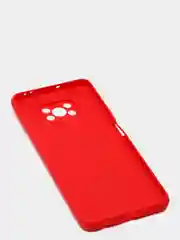 Красный силиконовый чехол Xiaomi Poco X3 / Poco X3 Pro, однотонный, с защитой камеры
