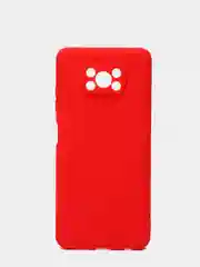 Красный силиконовый чехол Xiaomi Poco X3 / Poco X3 Pro, однотонный, с защитой камеры