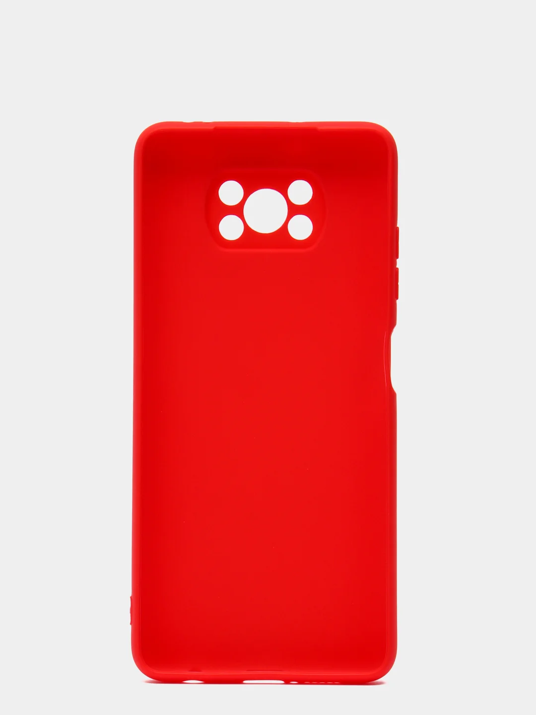 Красный силиконовый чехол Xiaomi Poco X3 / Poco X3 Pro, однотонный, с защитой камеры