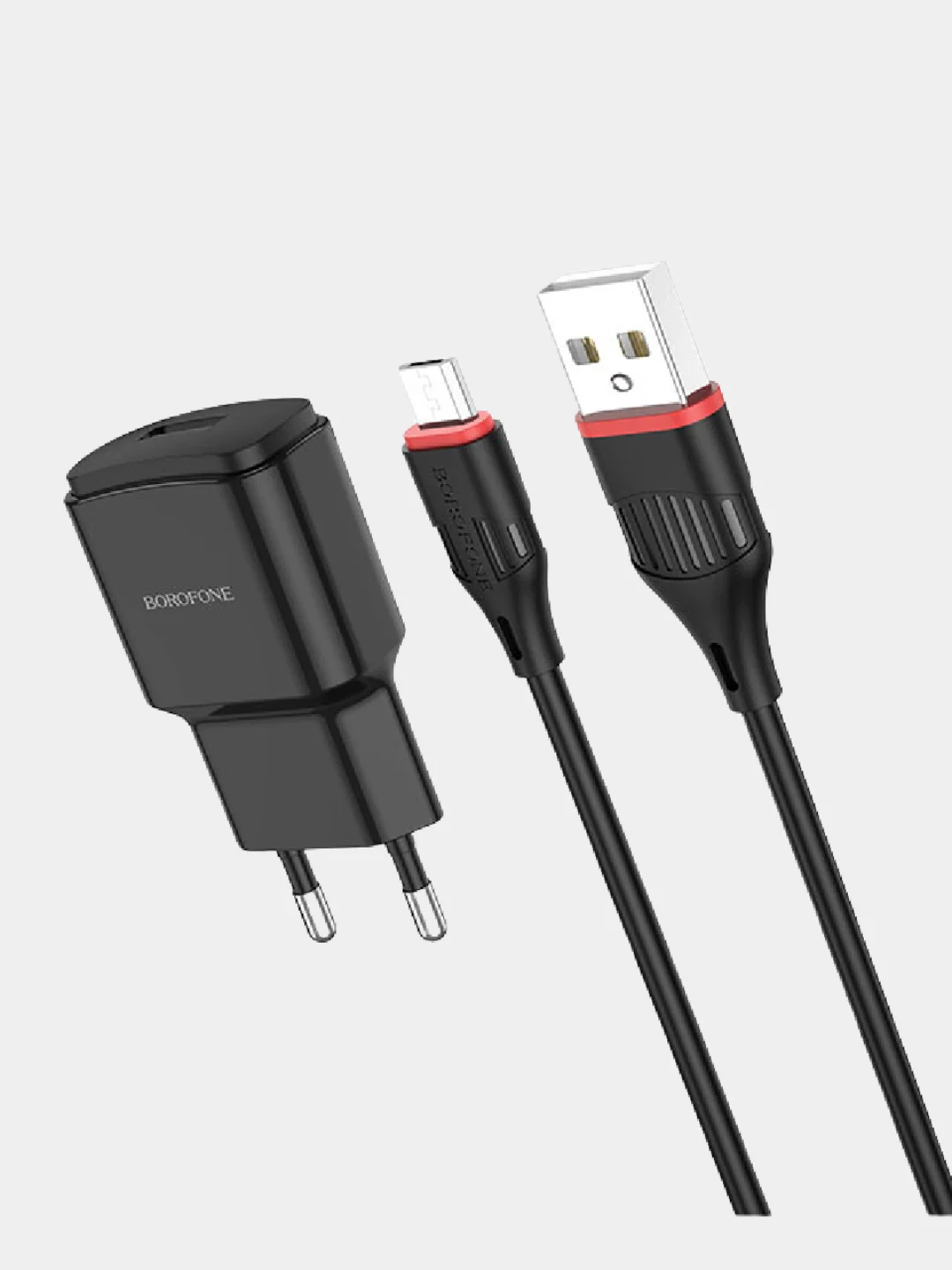 Белый блок питания для Android Micro-USB Borofone BA48A, 2.1A